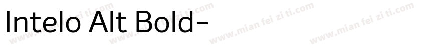 Intelo Alt Bold字体转换